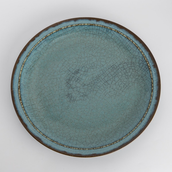Image of Blue Autumn Round Plate 10" 3