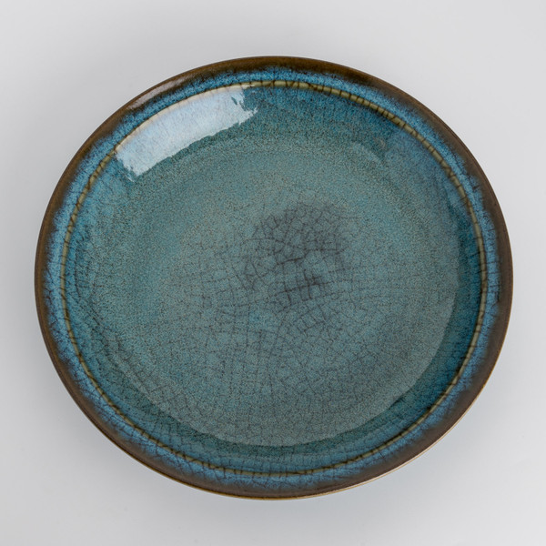 Image of Blue Autumn Coupe Plate 8.75" 3
