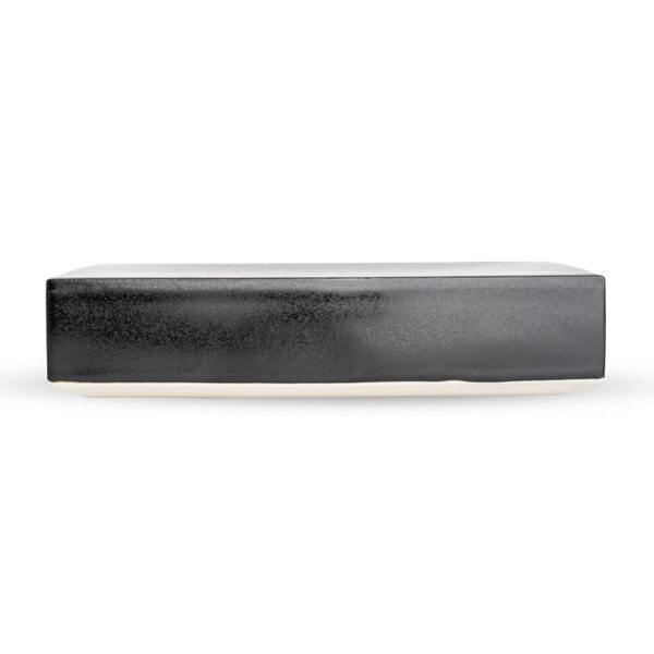 Image of Black Raised Rectangular Plate 7.5" 2