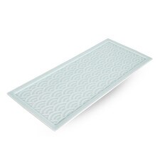 Light Green Wave Rectangular Plate 14.75"