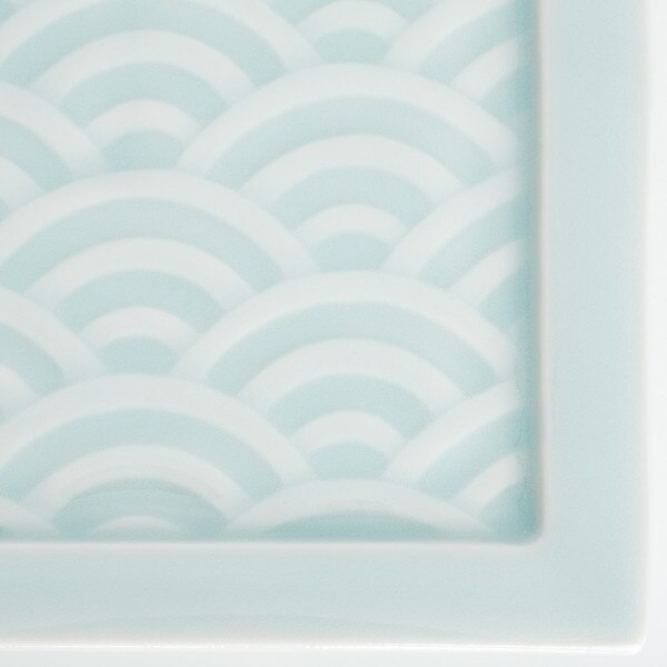 Image of Light Green Wave Rectangular Plate 14.75" 4