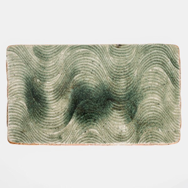 Image of Green Moss Rectangular Plate 11.75" 3