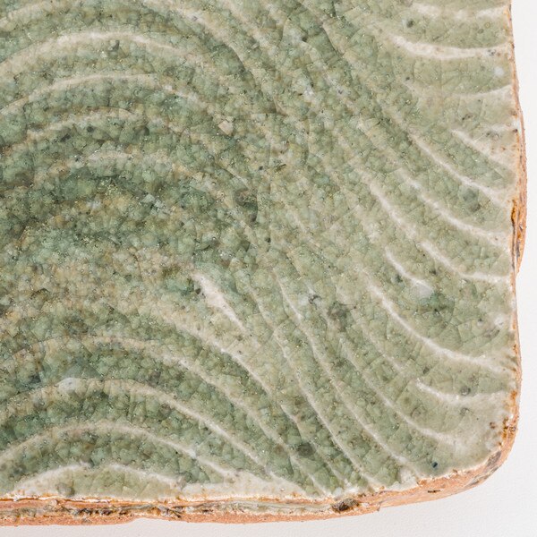 Image of Green Moss Rectangular Plate 11.75" 4