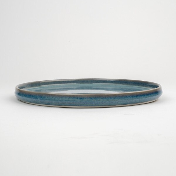 Image of Blue Ash Rim Round Plate 9.25" 2