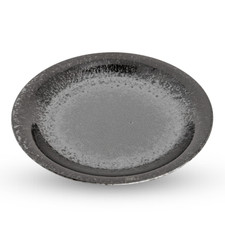 Silver Granite Round Plate 11.25"