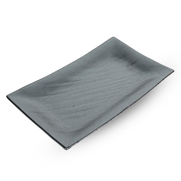 Image of Tessa Black Rectangular Plate 13.25" 1