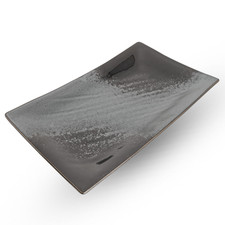 Silver Granite Rectangular Plate 13.25"