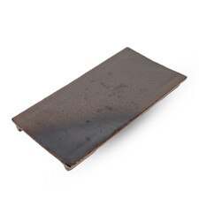 Chakessho Half Glaze Raised Rectangular Plate 10"