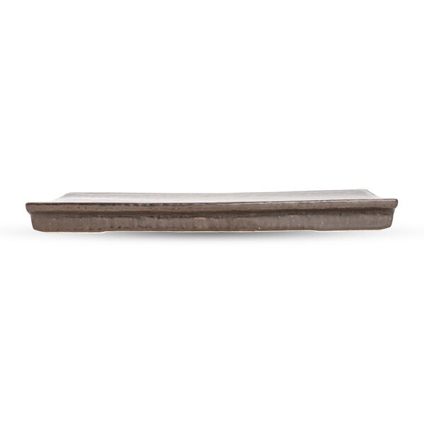 Image of Chakessho Half Glaze Raised Rectangular Plate 10" 2
