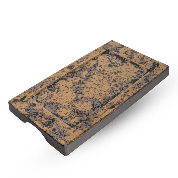 Image of Kaji Brass Raised Rectangular Plate 11.25" 1