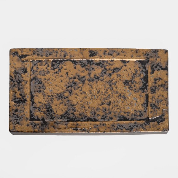 Image of Kaji Brass Raised Rectangular Plate 11.25" 3