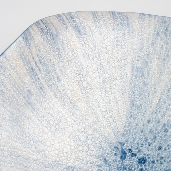 Image of Blue Radiant Seafoam Abstract Plate 8.25" 4