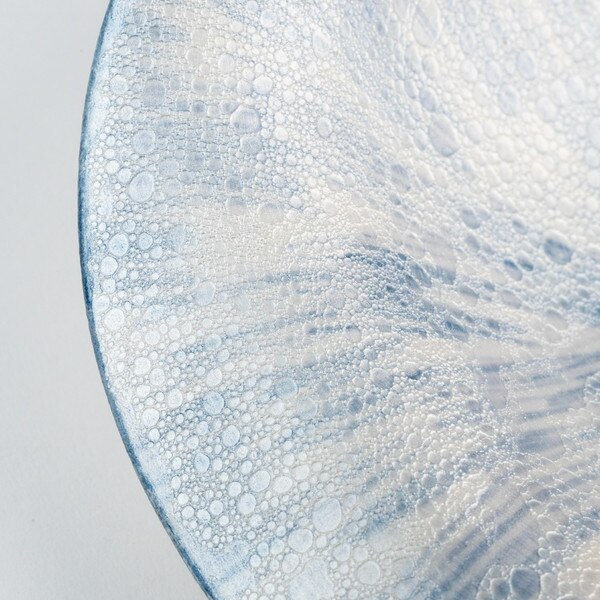 Image of Blue Radiant Seafoam Abstract Plate 8.25" 5