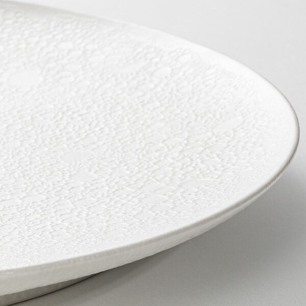 Image of White Seafoam Floral Round Plate 9" 5