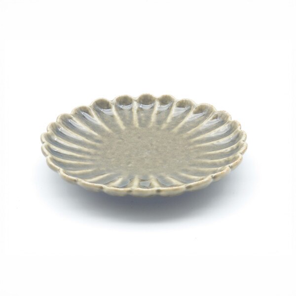 Image of Oribe Green Floral Round Coupe Plate 6.75" 1