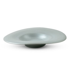 Pearl White Handmade Wide Rim Coupe Plate 9.75"