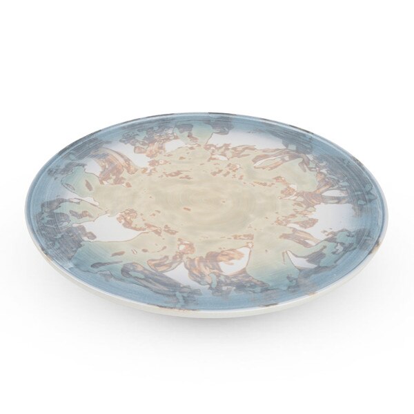 Image of Sea Marble Flat Round Plate 9" 1
