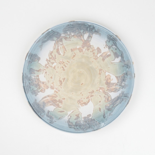 Image of Sea Marble Flat Round Plate 9" 3