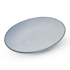 Pale Blue Oval Plate 6.75"