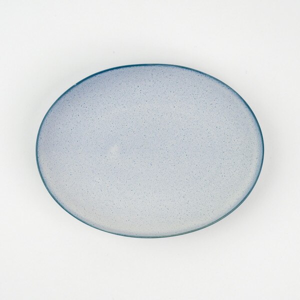Image of Pale Blue Oval Plate 6.75" 3