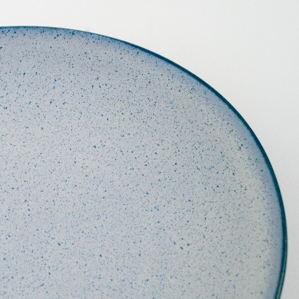 Image of Pale Blue Oval Plate 6.75" 4
