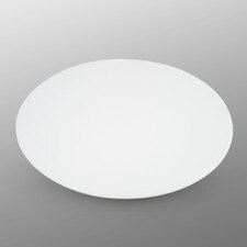 Matte White Footed Flat Round Plate 11.75"