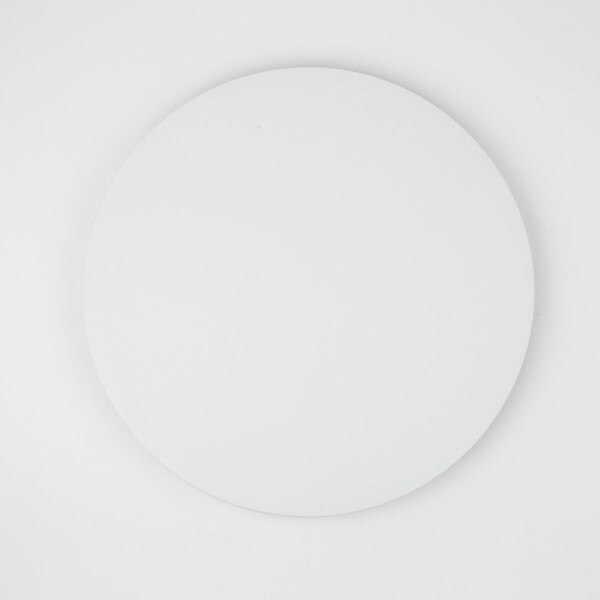 Image of Matte White Footed Flat Round Plate 11.75" 3