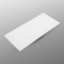 Matte White Footed Flat Rectangular Plate 11.75"