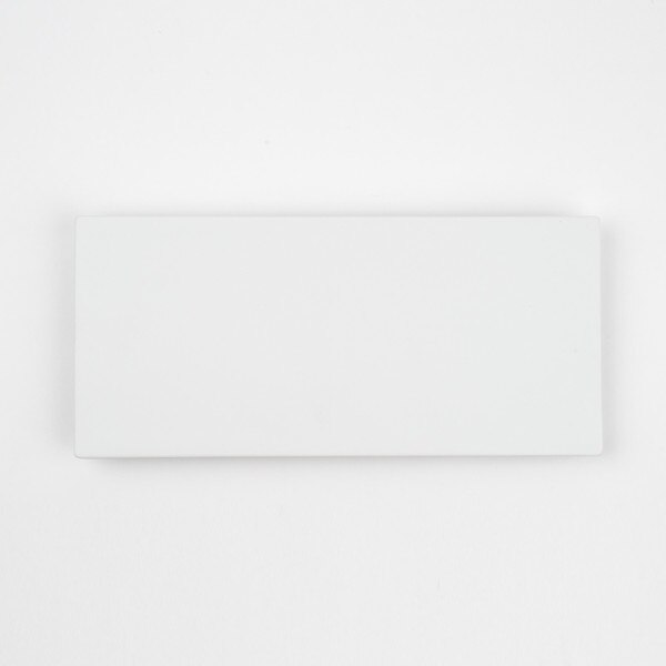 Image of Matte White Footed Flat Rectangular Plate 11.75" 3