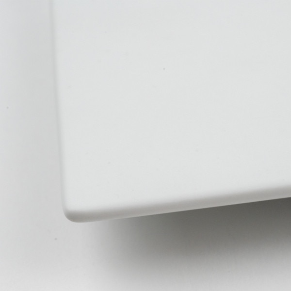 Image of Matte White Footed Flat Rectangular Plate 11.75" 4