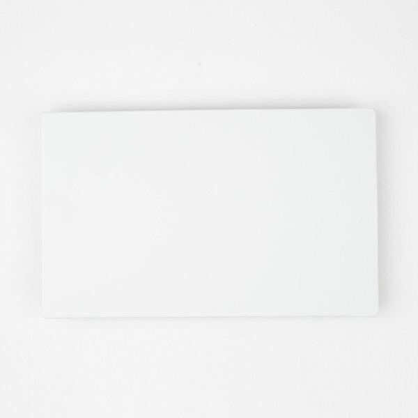 Image of Matte White Footed Flat Rectangular Plate 10.75" 3