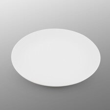 Matte White Flat Round Plate 8.5"