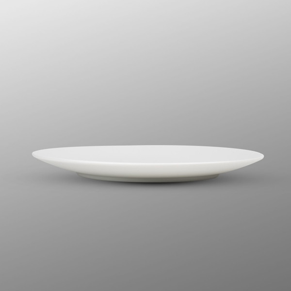 Image of Matte White Flat Round Plate 8.5" 2