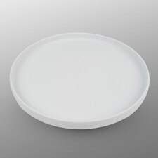 Matte White High Rim Round Plate 10.25"