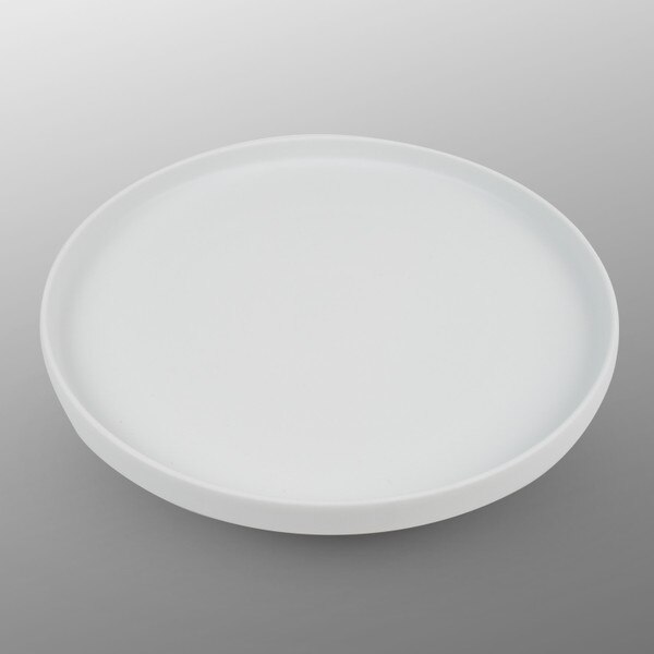 Image of Matte White High Rim Round Plate 10.25" 1