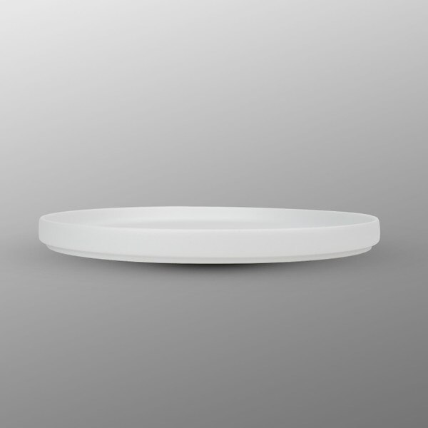 Image of Matte White High Rim Round Plate 10.25" 2