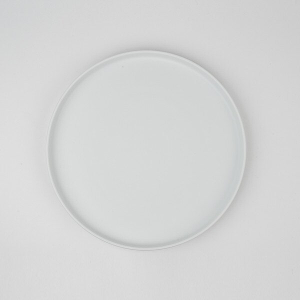 Image of Matte White High Rim Round Plate 10.25" 3