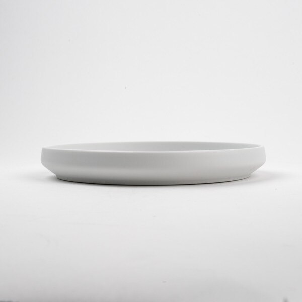 Image of Matte White High Rim Round Plate 7" 2