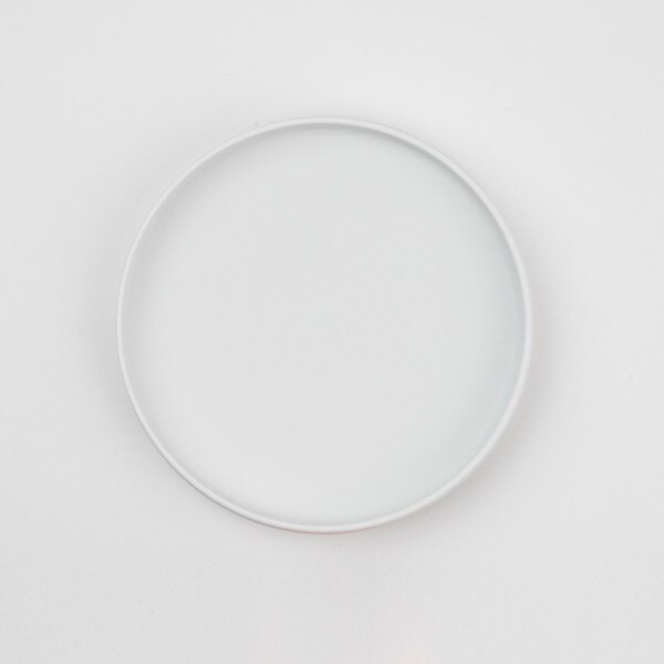 Image of Matte White High Rim Round Plate 7" 3