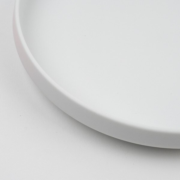 Image of Matte White High Rim Round Plate 7" 4