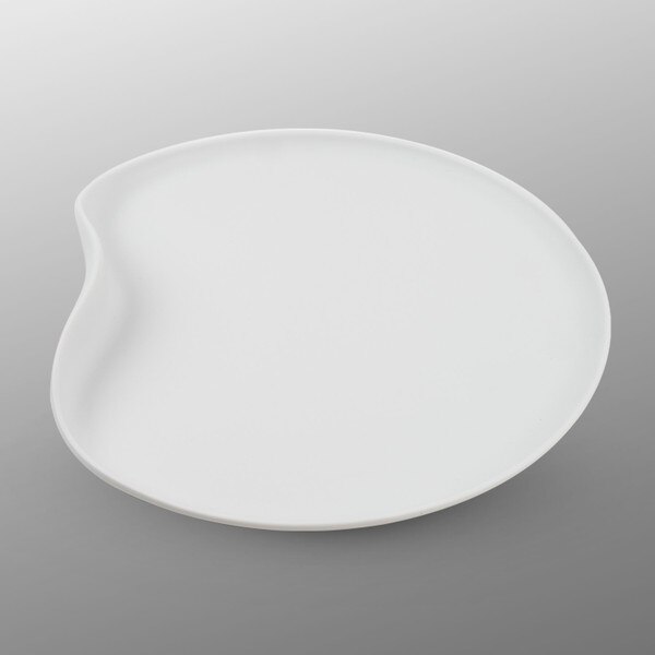 Image of Matte White Lilly Pad Plate 10" 1