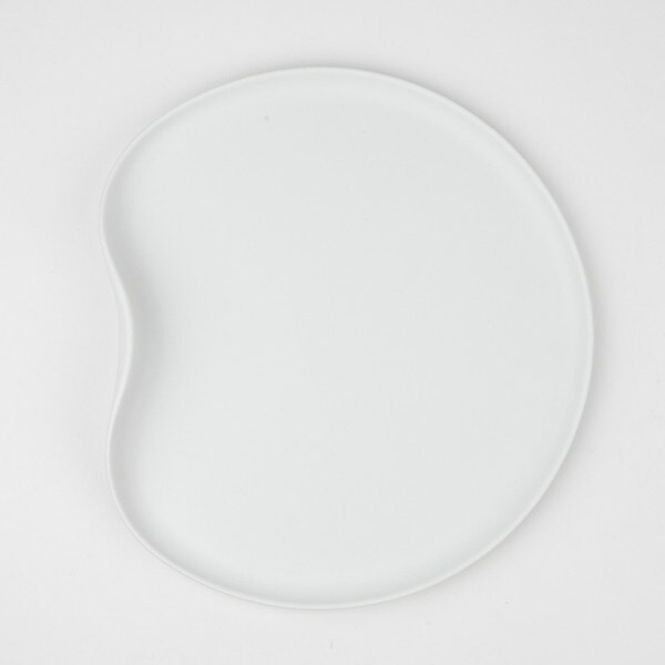Image of Matte White Lilly Pad Plate 10" 3