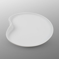 Matte White Lilly Pad Plate 7.75"