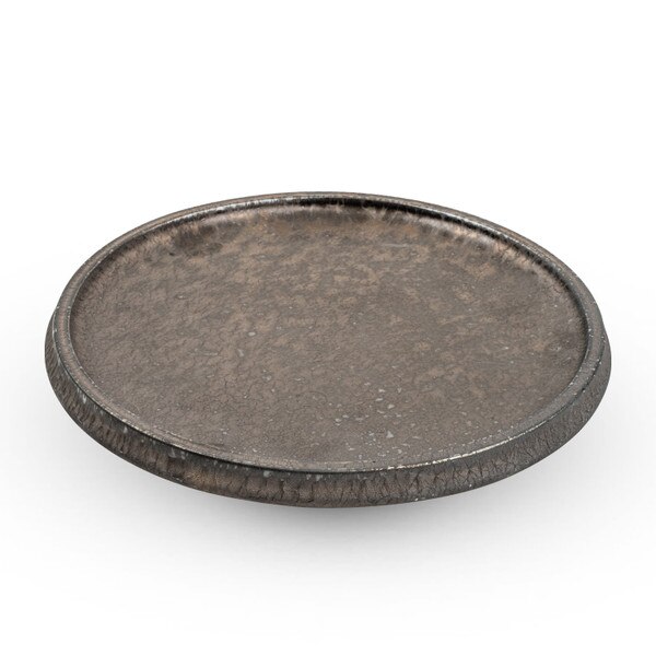 Image of Aged Brass Rim Round Plate 10" 1
