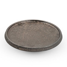 Aged Brass Rim Round Plate 10"