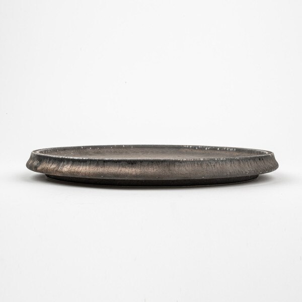 Image of Aged Brass Rim Round Plate 10" 2