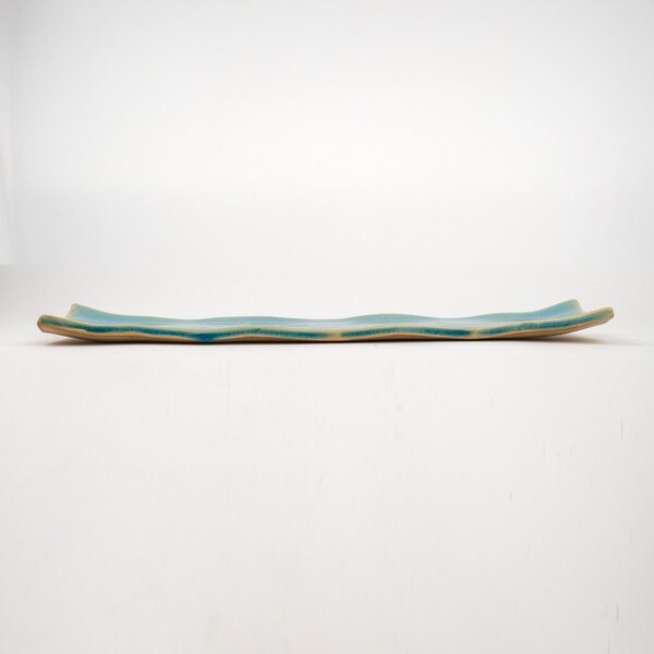 Image of Seiryu Blue Long Plate 17.5"L 2