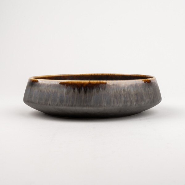 Image of Smoky Charcoal Brown High Rim Plate 7.5" 2
