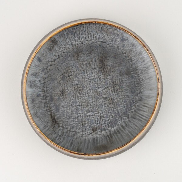 Image of Smoky Charcoal Brown High Rim Plate 7.5" 3