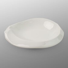 White Abstract Plate 7.75"